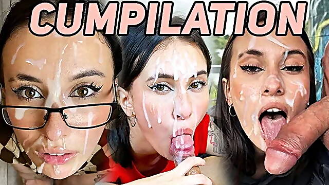 Best Blowjobs Compilation with Facials and Cum in Mouth