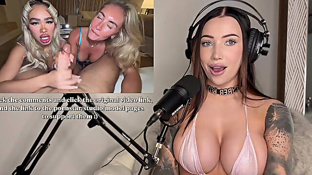 Bonnie Blue, Porn Asmr Reaction, Skinny School Girls Shares A Huge Dick & Cup...
