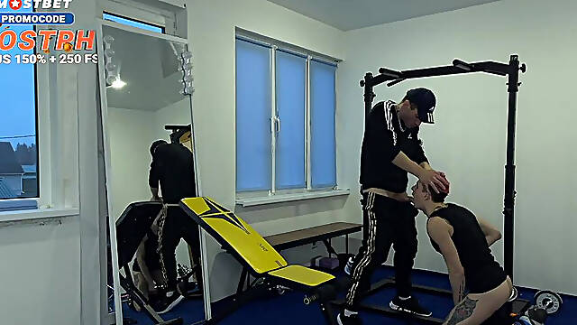 34 Strict Trainer Fucked Twink Rough In The Gym And Blew Loads Of Sperm All Ov...