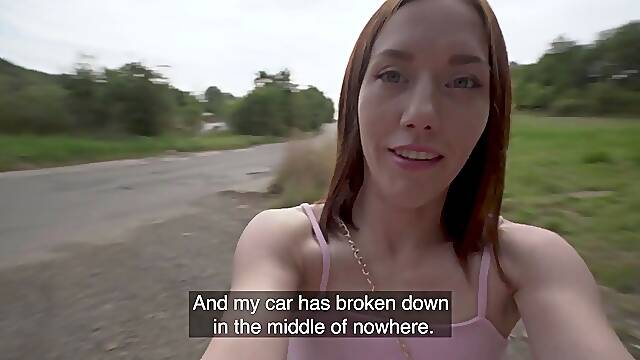 Faux cab - lost and alone she is fucked in my taxi