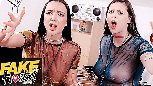 Big ass sex with energetic Taylee Wood and Lady Gang from Fake Hostel