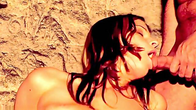 Medieval anal threesome with the beautiful Monalee, Reda Semlahen and Alain Deloin - MMM100