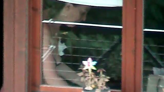 My spy cam video of my kinky all natural and quite buxom neighbor