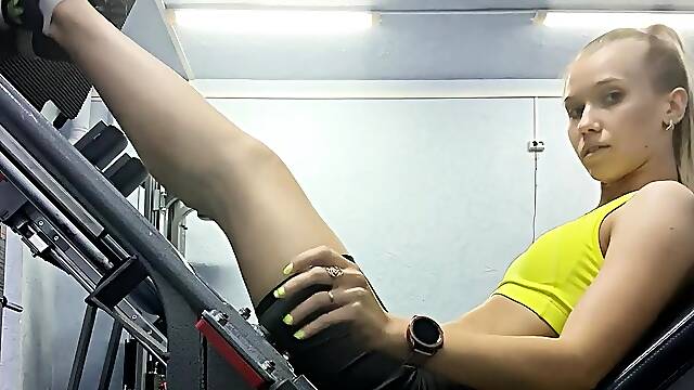 Curly Blonde Teen Records Solo Dildo Masturbation More at