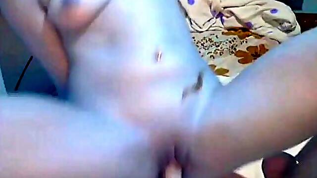 Hungarian Camgirl Rides Dildo on Webcam