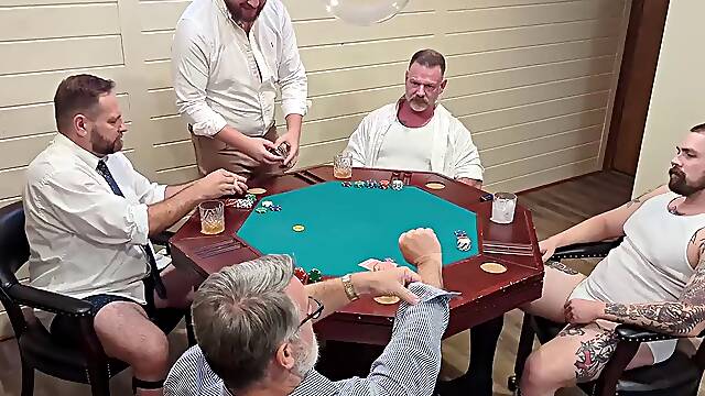 Poker Night Turns Into A Huge Bear Orgy