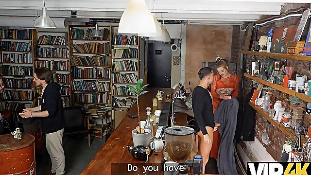Alice Deliora And Oliver Trunk Escalate Dirty Talk To Loud Moans Drawing The Full Bar Crowd