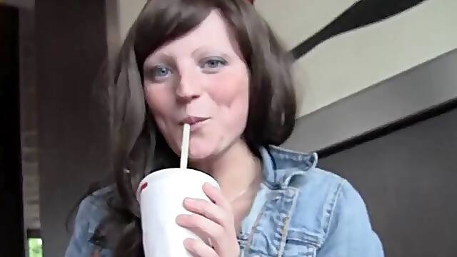 Student fucks banged and inseminated on McDonalds toilet!