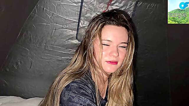 Blonde caught MASTURBATING at school camp - ANAL fucking