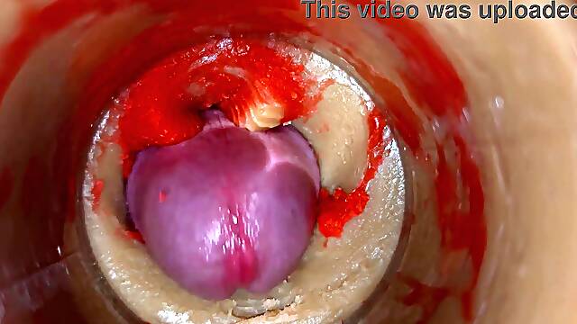Camera deep inwards taut twat grips gigantic spunk blast 4k