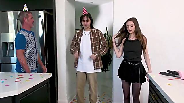 FamilyStroking - Brunette Teen Stepsister Orgasms While Letting Big Shaft Stepbrother Use Her As His Blow Up Doll - Serena Hill, Rusty Nails, Elias Cash