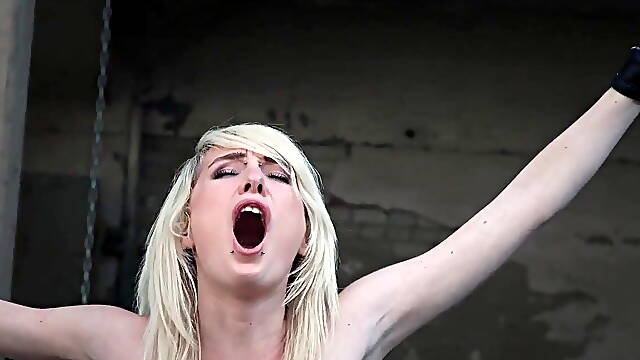 Bondage slaves useless screams of pain from a bdsm factory