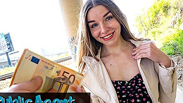 Young Ukrainian Seduced into Outdoor Sex