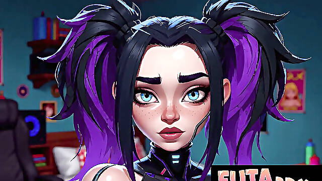 Big Tit Goth Robot Deepthroats Then Rides Hard