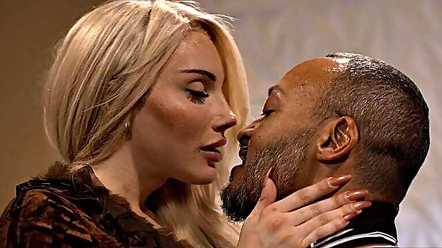 Room service leads to interracial anal sex