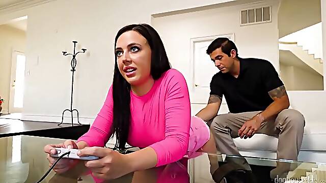 Sweet brunette likes the way her step- uncle is licking her pussy and fucking her brains out