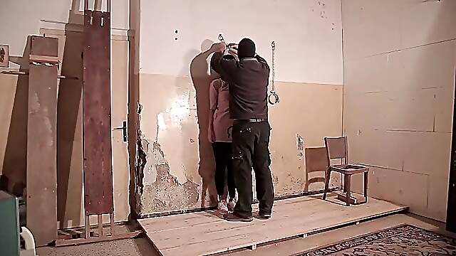 Great looking babe got naked and tied up, because her kinky lover likes it like that