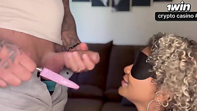 I tricked my best buddy in the taste guessing game. I made her deepthroat my manstick until milk came out