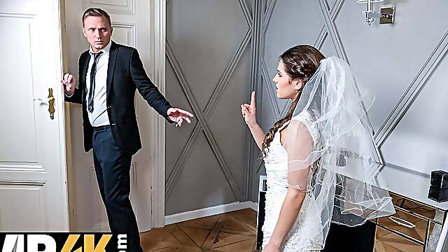 Cheating Bride Shaves Her Pussy for a Steamy Bedroom Fuck