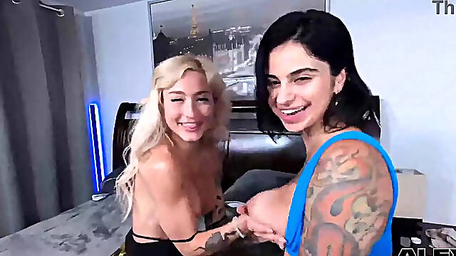 Brunette Kathryn Mae & Azzy Star please big cock in wild college party
