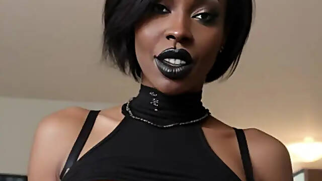 Ebony MILF rides thick cock and gets creampied - ASMR