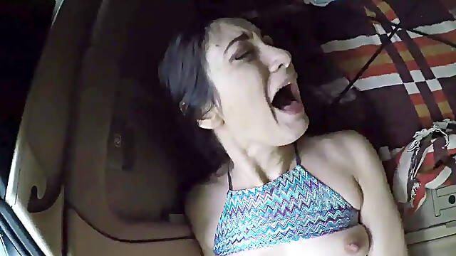 Sexy Czech woman fucks stranger for money in public