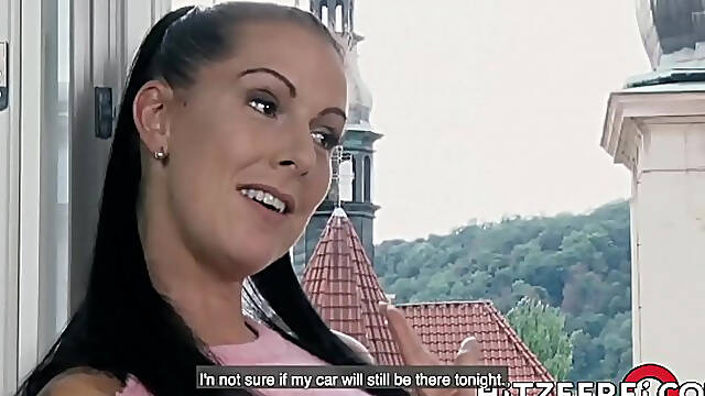 Sexy German mom gets two cocks shoved deep into her asshole