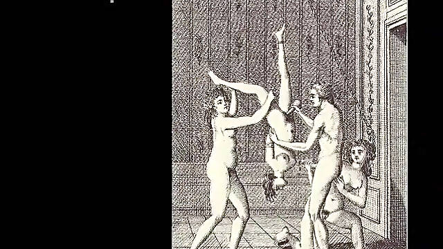 Marquis de Sade's Women Share Cock in Group Orgy
