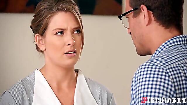 Quickie Fucking On The Sofa With Naturally Busty Giselle Palmer