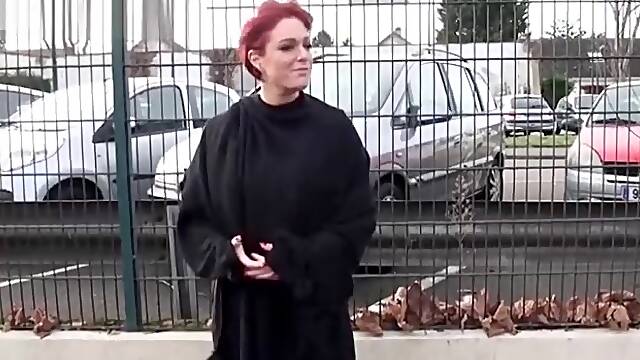 Two French Lesbians Pussy Eating Horny Couple Outside Public Pussy Clit Fingering Masturbating