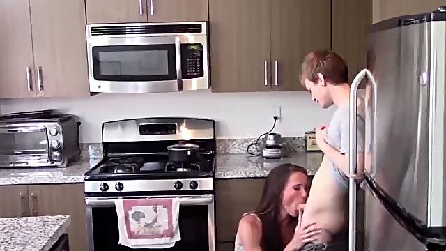 MILF Sofie Marie Caught Fucking Her Hung Young Stepson