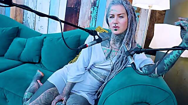 I talk about N - Needed - ASMR podcast SFW talking goth skinny girl dreadlocks tattoo model inked gi