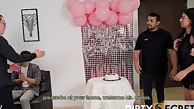 MY STEPSISTERS BIRTHDAY PARTY ENDS WITH MY STEPMOM BEGGING TO GET FUCKED