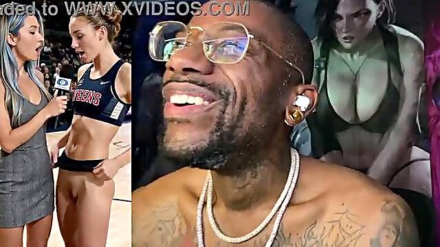 Wife Jerks Off Husband As He Cums All Over A Ebony Slut, WNBA Teen Gets Naked, Tight Bald Pussy