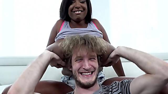 Curvy Rachel craves cock in a kinky Ebony threesome