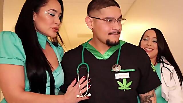 Savor the naughty allure of nurses in a passionate trio