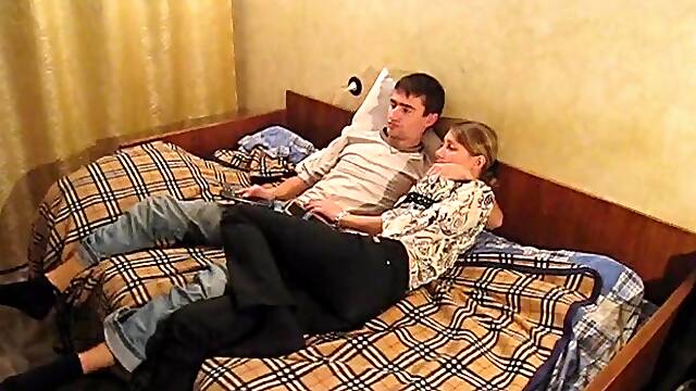 Compassionate babes with natural tits giving massive dick handjob in reality shoot