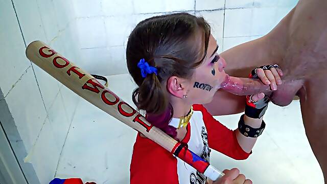 It's time for Harley Quinn to do a bit of the cock riding!