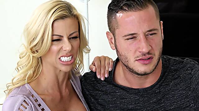 Good-looking Alexis Fawx cuckolding her man with a hot fella