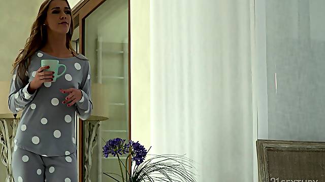 Lesbian threesome party and Alexis Crystal brought a lot of toys