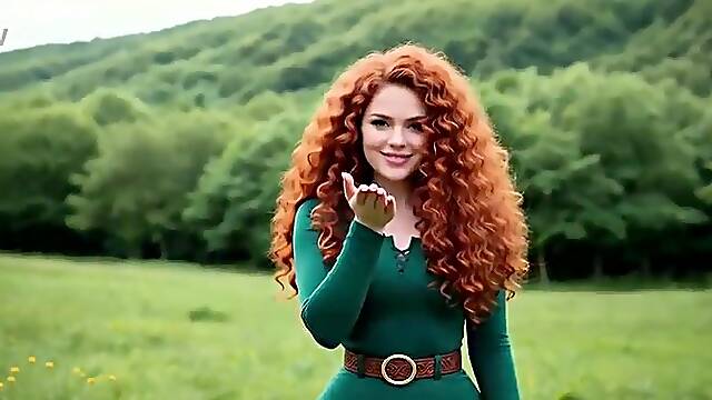 Merida Brave - Redheaded Princess Wrecked & Filled (AI)