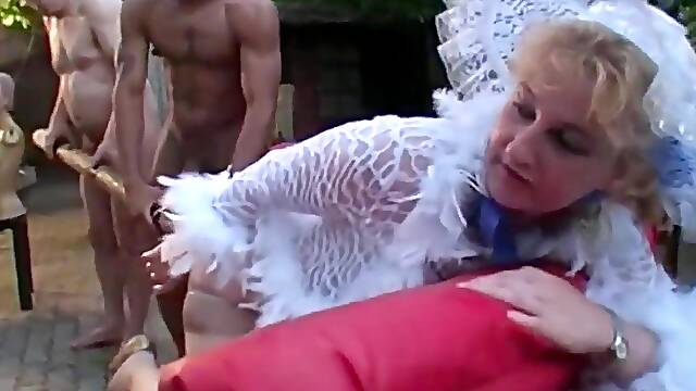 Aged mother i'd like to fuck fucked in an interracial trio