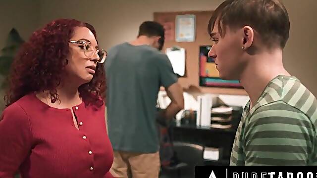 PURE TABOO Devastated Teacher Kiki DAire SPITROASTED By Cunning Students To Not Have Affair Bare