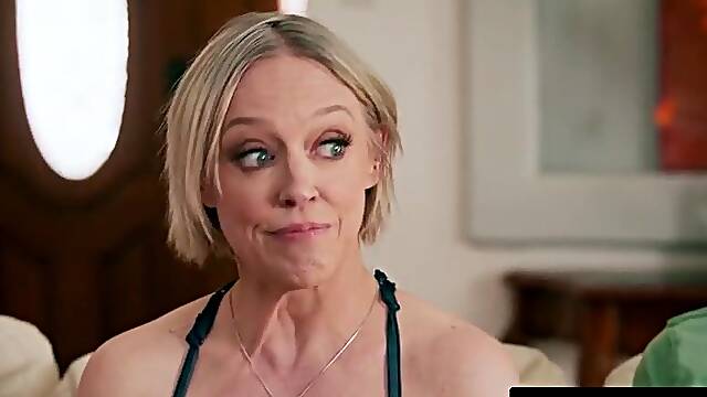 ADULT TIME - Slutty Stepbros Team Up To SPITROAST Exasperated Stacked Stepmom Dee Williams