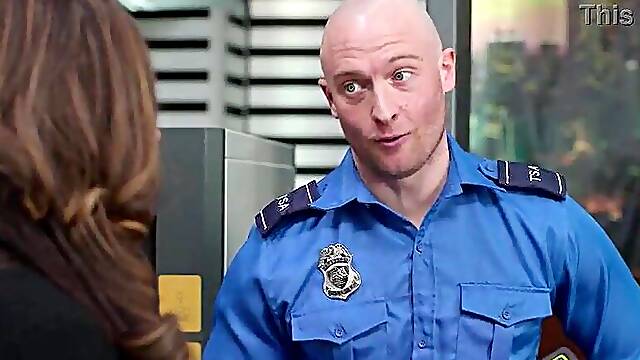 Black Traveler and Breasty Brunette hair Get Searched and Screwed by TSA Agent