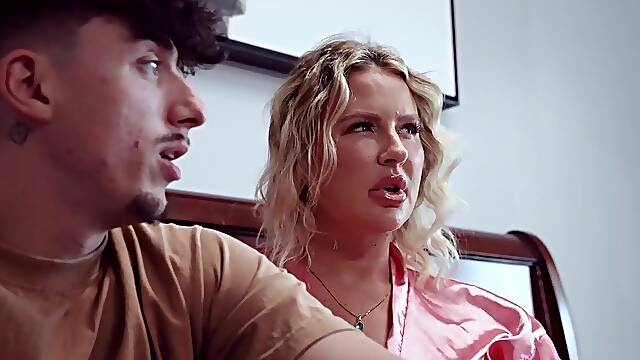 MyPervyFamily - Large Cocked Stepson Stretches Out Curvy mother Id like to fuck - Jenna Starr
