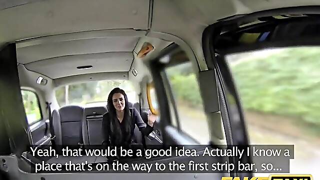Fake Taxi Brunette hair club dancer works her magic for free ride