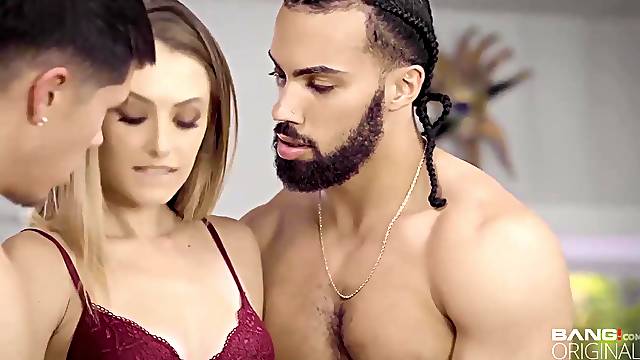 Four gracious lads are about to screw Kyler Quinn at the same time, until that babe cums