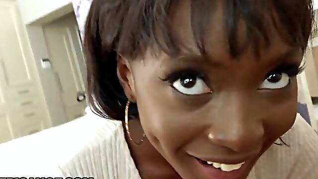 My EBONY GIRLFRIEND confessed that babe was longing ANAL... this babe took my dong & made it fit in her taut butt