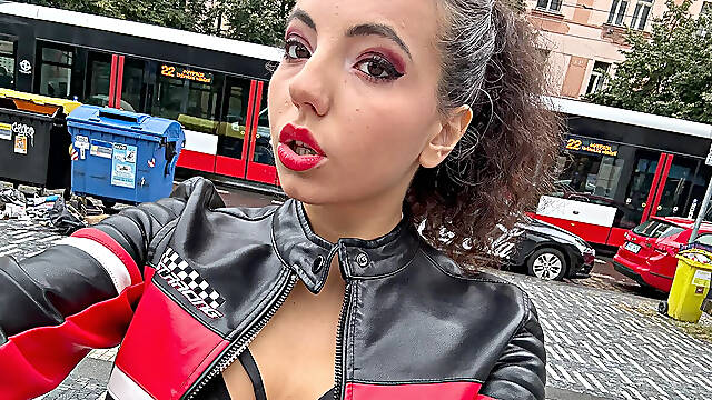 HomemadeXXX: Small Kinky Czech Mini Mitzi aka Mitz X on her Public Walk of Shame